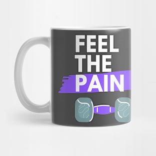 Feel The Pain Dumbbell Gym Accessory Isolated Illustration Design Mug